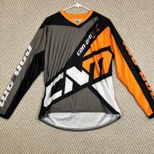 CanAm Jersey Mens Large Gray BRP Motocross Long Sleeve ATV Racing